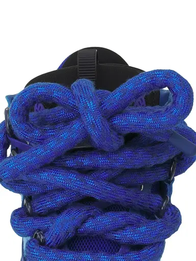 Lanvin Men's Curb Sneakers in Leather with Snake Laces - Blue Black | Thumbnail 5 Lanvin Men's Curb Sneakers in Leather with Snake Laces - Blue Black | Thumbnail 5