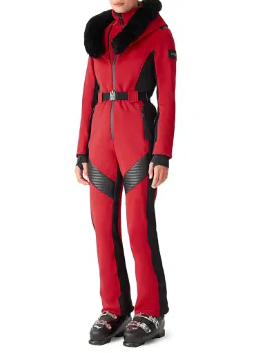 Mackage Women's Elle Shearling Trim Ski Suit - Red - Size XL | Thumbnail 2 Mackage Women's Elle Shearling Trim Ski Suit - Red - Size XL | Thumbnail 2