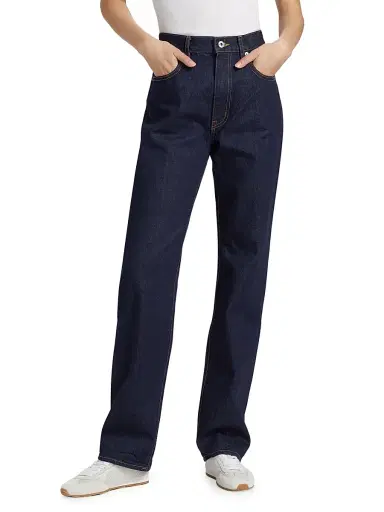 SLVRLAKE Women's Pheonix High-Rise Relaxed Straight Jeans - Midnight Mile - Size 26 | Thumbnail 3