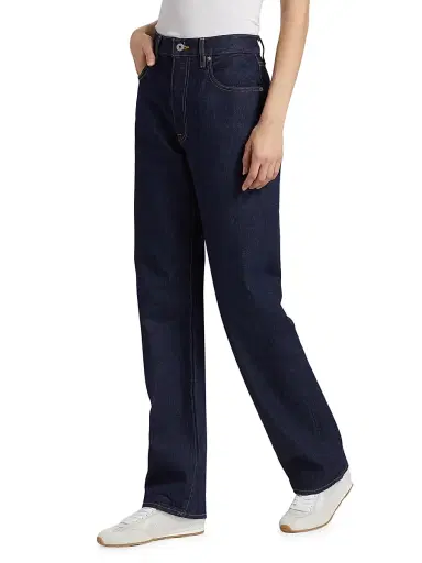 SLVRLAKE Women's Pheonix High-Rise Relaxed Straight Jeans - Midnight Mile - Size 26 | Thumbnail 4