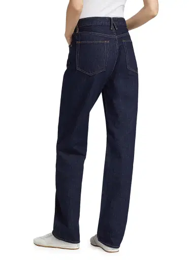 SLVRLAKE Women's Pheonix High-Rise Relaxed Straight Jeans - Midnight Mile - Size 26 | Thumbnail 5