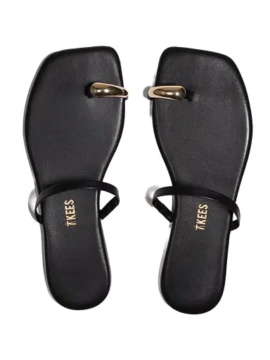 TKEES Women's Cole Leather Flat Sandals - Sable - Size 11 | Thumbnail 2