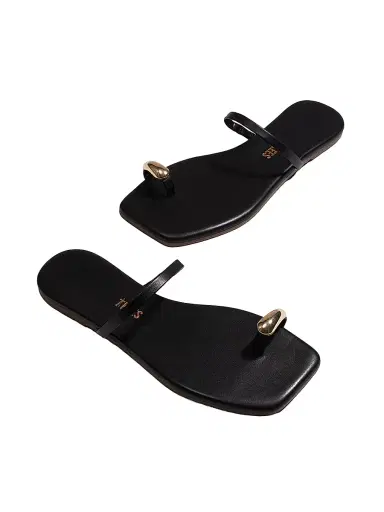 TKEES Women's Cole Leather Flat Sandals - Sable - Size 11 | Thumbnail 3