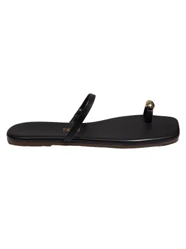 TKEES Women's Cole Leather Flat Sandals - Sable - Size 11 | Thumbnail 1