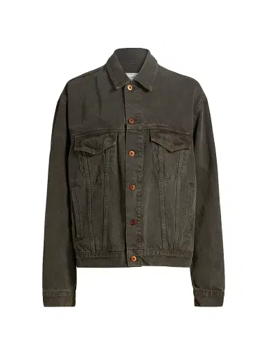 SLVRLAKE Women's Oversized Boyfriend Denim Trucker Jacket - Keystone Mountain | Thumbnail 1 SLVRLAKE Women's Oversized Boyfriend Denim Trucker Jacket - Keystone Mountain | Thumbnail 1