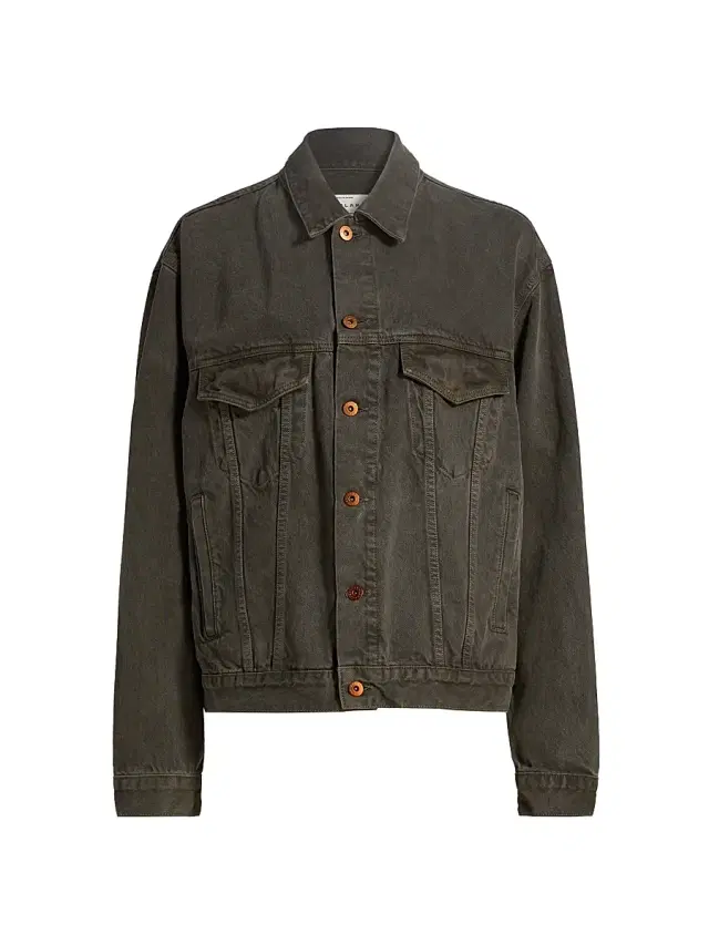 Women's Oversized Boyfriend Denim Trucker Jacket - Keystone Mountain