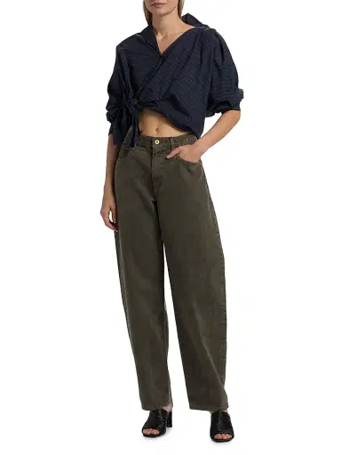 SLVRLAKE Women's Ella Barrel-Leg Jeans | Thumbnail 2