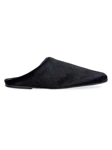 Black Suede Studio Women's Arie Pony Hair Slippers - Black Pony Hair - Size 7 | Thumbnail 1 Black Suede Studio Women's Arie Pony Hair Slippers - Black Pony Hair - Size 7 | Thumbnail 1