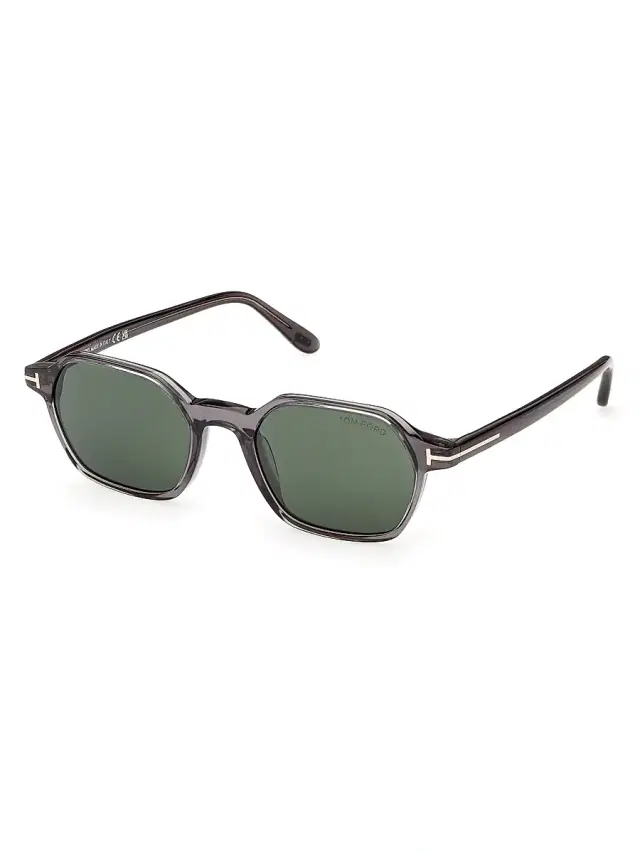 TOM FORD Men's Joey 51MM Geometric Sunglasses - Grey Green