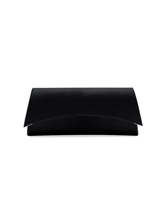 Women's Veronica Clutch in Satin with Silver Hardware - Black Diamond