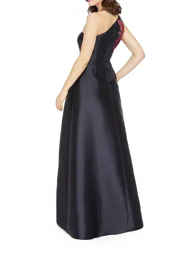 Kay Unger Women's Dianna Floral Mikado One-Shoulder Gown - Twilight Multi | Thumbnail 4