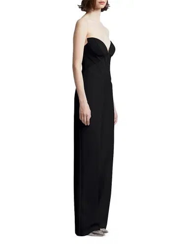 BCBGMAXAZRIA Women's Electra Strapless Bustier Jumpsuit - Black - Size 10 | Thumbnail 3