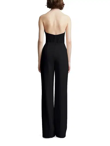 BCBGMAXAZRIA Women's Electra Strapless Bustier Jumpsuit - Black - Size 10 | Thumbnail 4