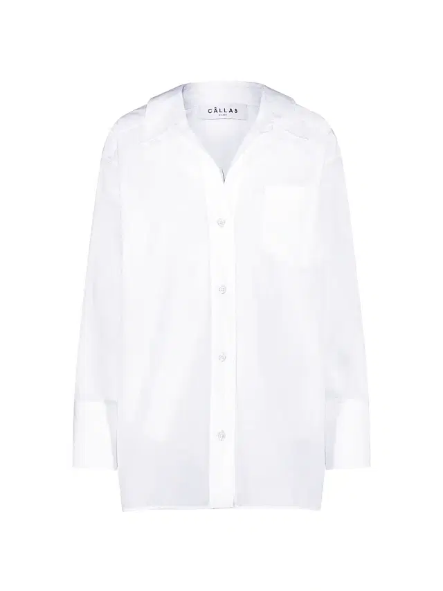Callas Milano Women's Petra Boyfriend Oversized Shirt - White