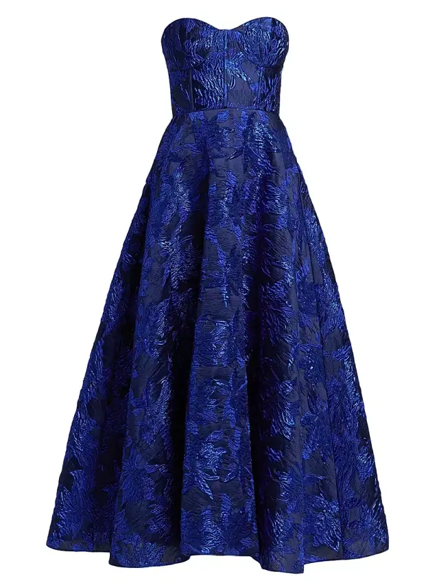 As It May Women's Livia Floral Jacquard Midi-Dress