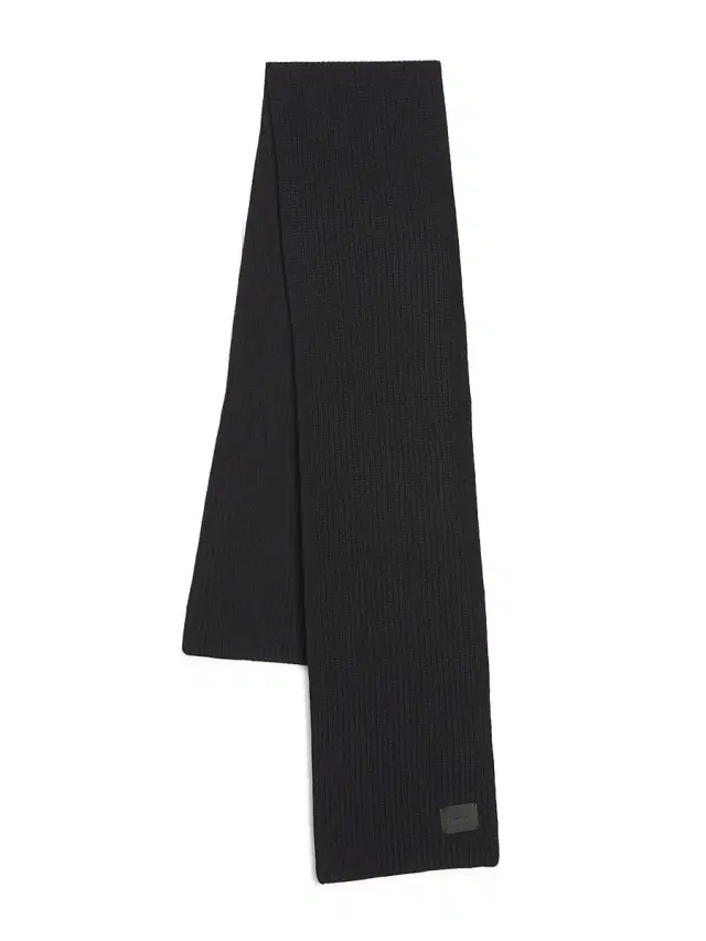 Vince Men's Cashmere Shaker-Stitch Scarf - Navy Blue