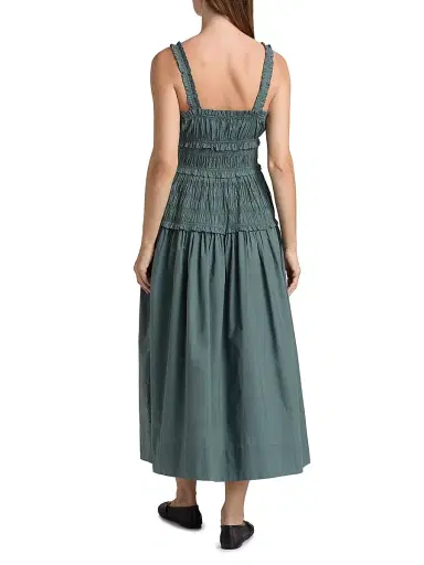 DÔEN Women's Marianne Smocked Midi-Dress - Lagoon - Size Medium | Thumbnail 5 DÔEN Women's Marianne Smocked Midi-Dress - Lagoon - Size Medium | Thumbnail 5