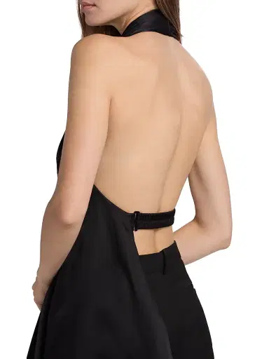 Heirlome Women's Barbara Satin Asymmetric Halterneck Top | Thumbnail 6 Heirlome Women's Barbara Satin Asymmetric Halterneck Top | Thumbnail 6