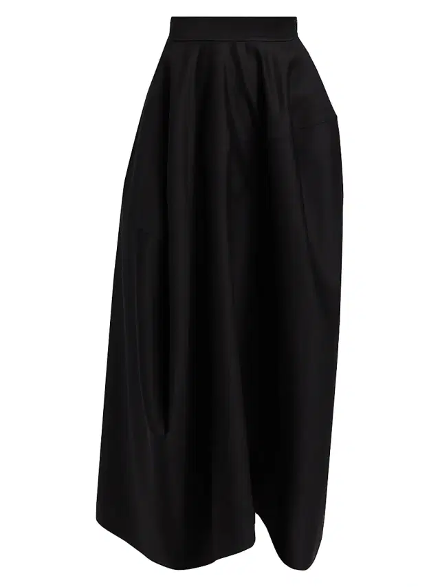 Women's Karla Wool-Blend Asymmetric Midi-Skirt - Black