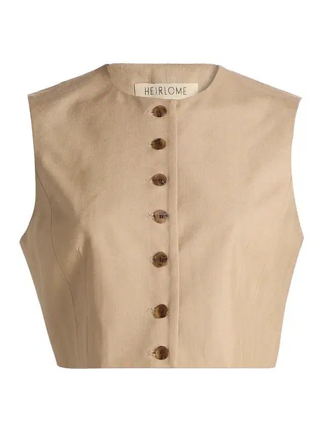 Women's Danielle Sleeveless Tussah Silk Crop Top - Natural