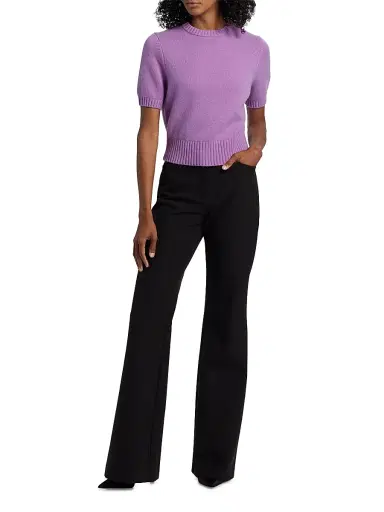 Toccin Women's Elsie Short-Sleeve Sweater - Violet | Thumbnail 2 Toccin Women's Elsie Short-Sleeve Sweater - Violet | Thumbnail 2