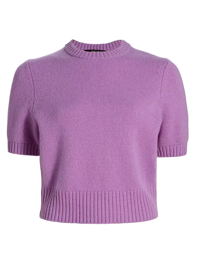 Toccin Women's Elsie Short-Sleeve Sweater - Violet