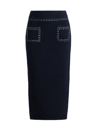 Toccin Women's Carla Pocket Knit Midi-Skirt - Outerspace | Thumbnail 1 Toccin Women's Carla Pocket Knit Midi-Skirt - Outerspace | Thumbnail 1