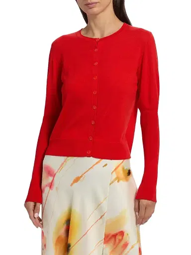 Jason Wu Collection Women's Puff-Sleeve Merino Wool Cardigan | Thumbnail 3 Jason Wu Collection Women's Puff-Sleeve Merino Wool Cardigan | Thumbnail 3