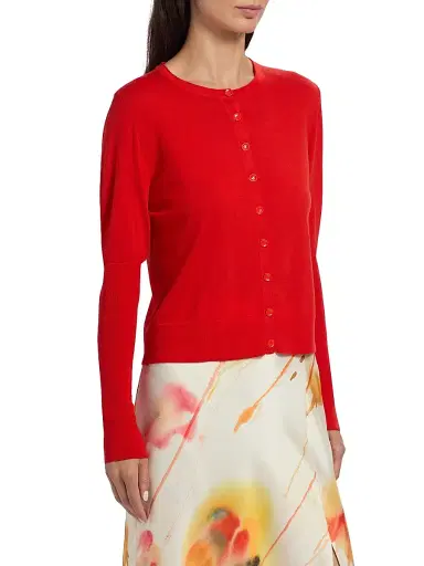 Jason Wu Collection Women's Puff-Sleeve Merino Wool Cardigan | Thumbnail 4 Jason Wu Collection Women's Puff-Sleeve Merino Wool Cardigan | Thumbnail 4