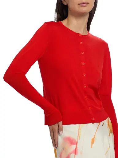 Jason Wu Collection Women's Puff-Sleeve Merino Wool Cardigan | Thumbnail 6 Jason Wu Collection Women's Puff-Sleeve Merino Wool Cardigan | Thumbnail 6