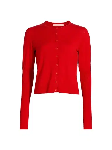Jason Wu Collection Women's Puff-Sleeve Merino Wool Cardigan | Thumbnail 1 Jason Wu Collection Women's Puff-Sleeve Merino Wool Cardigan | Thumbnail 1
