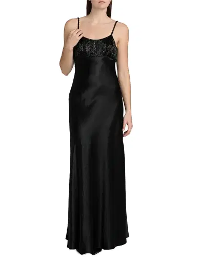 Jason Wu Collection Women's Embellished Washed-Twill Slip Gown | Thumbnail 3 Jason Wu Collection Women's Embellished Washed-Twill Slip Gown | Thumbnail 3