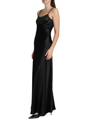 Jason Wu Collection Women's Embellished Washed-Twill Slip Gown | Thumbnail 4 Jason Wu Collection Women's Embellished Washed-Twill Slip Gown | Thumbnail 4