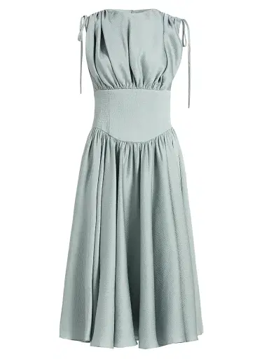 Amsale Women's Gathered Sleeveless Cocktail Dress - Jade - Size 16 | Thumbnail 1 Amsale Women's Gathered Sleeveless Cocktail Dress - Jade - Size 16 | Thumbnail 1