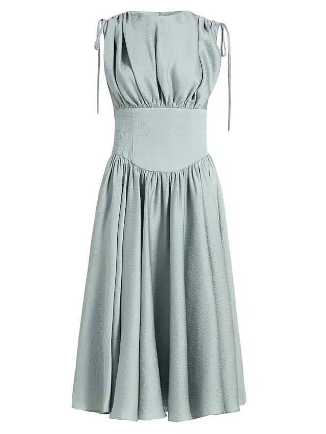Women's Gathered Sleeveless Cocktail Dress - Jade