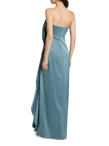 Amsale Women's Satin Draped Strapless Gown - Twilight - Size 14 | Thumbnail 5 Amsale Women's Satin Draped Strapless Gown - Twilight - Size 14 | Thumbnail 5