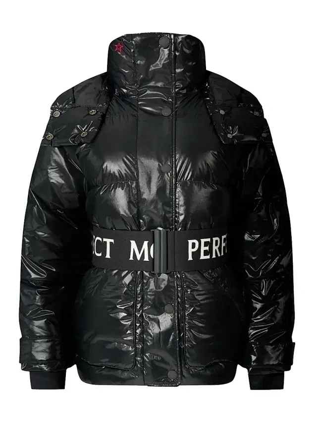 Perfect Moment Women's Cortina Belted Down Ski Parka - Black