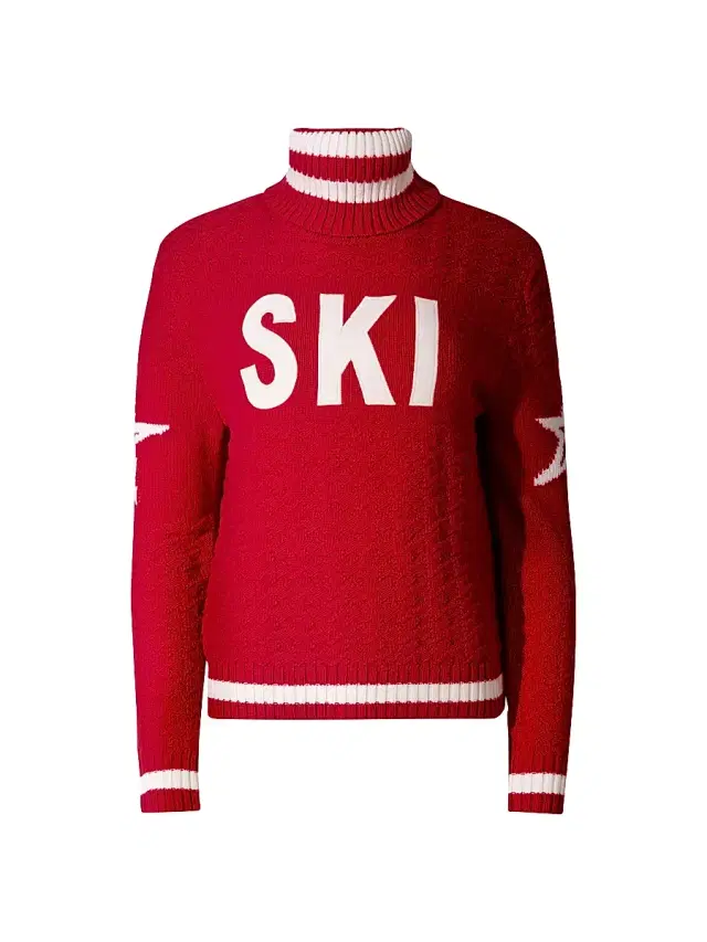 Perfect Moment Women's Glacier Wool Turtleneck Sweater - Red