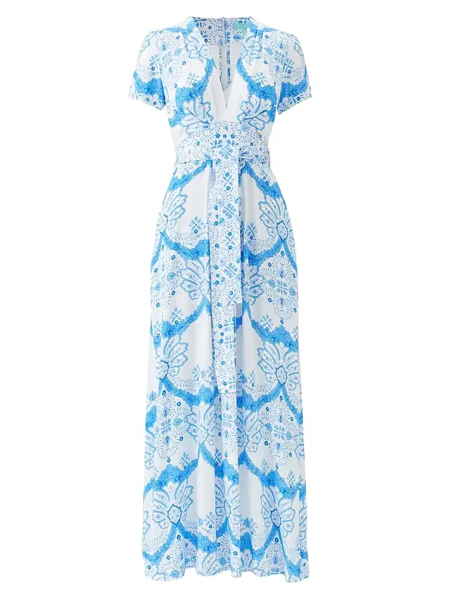 Melissa Odabash Women's Lou Floral V-Neck Maxi Dress - Florian