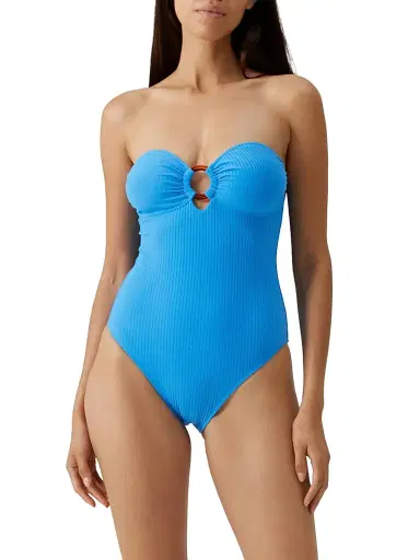 Melissa Odabash Women's Cozumel Ribbed Bandeau One-Piece Swimsuit | Thumbnail 2 Melissa Odabash Women's Cozumel Ribbed Bandeau One-Piece Swimsuit | Thumbnail 2