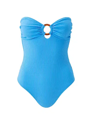 Melissa Odabash Women's Cozumel Ribbed Bandeau One-Piece Swimsuit | Thumbnail 1 Melissa Odabash Women's Cozumel Ribbed Bandeau One-Piece Swimsuit | Thumbnail 1