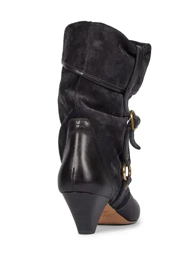 Isabel Marant Women's Darner 10MM Suede & Leather Boots - Faded Black | Thumbnail 3 Isabel Marant Women's Darner 10MM Suede & Leather Boots - Faded Black | Thumbnail 3