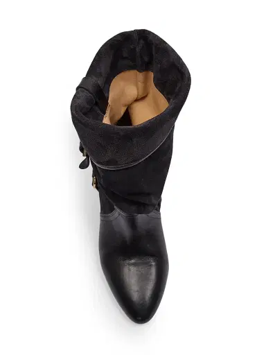 Isabel Marant Women's Darner 10MM Suede & Leather Boots - Faded Black | Thumbnail 4 Isabel Marant Women's Darner 10MM Suede & Leather Boots - Faded Black | Thumbnail 4