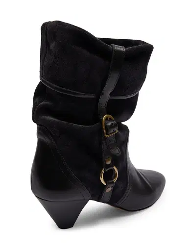 Isabel Marant Women's Darner 10MM Suede & Leather Boots - Faded Black | Thumbnail 5 Isabel Marant Women's Darner 10MM Suede & Leather Boots - Faded Black | Thumbnail 5
