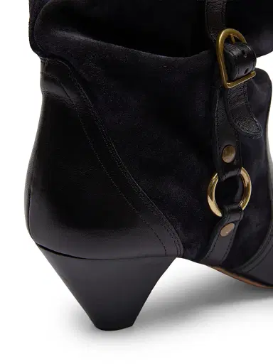 Isabel Marant Women's Darner 10MM Suede & Leather Boots - Faded Black | Thumbnail 6 Isabel Marant Women's Darner 10MM Suede & Leather Boots - Faded Black | Thumbnail 6
