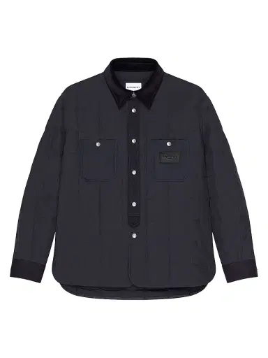 Givenchy Men's Couture Seam Quilted Overshirt Paris Patch - Navy | Thumbnail 1