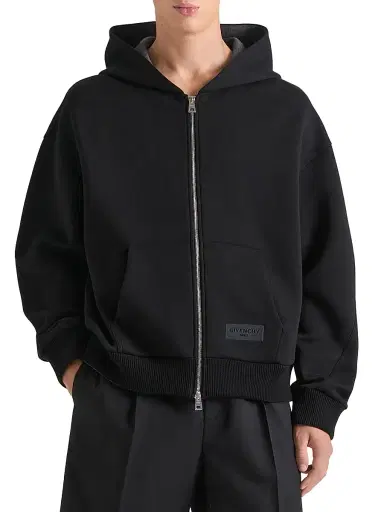 Givenchy Men's Couture Seam Zipped Hoodie in Scuba - Black Dark Grey - Size XXL | Thumbnail 3 Givenchy Men's Couture Seam Zipped Hoodie in Scuba - Black Dark Grey - Size XXL | Thumbnail 3