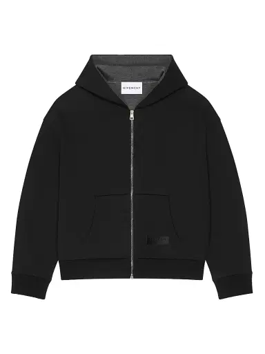 Givenchy Men's Couture Seam Zipped Hoodie in Scuba - Black Dark Grey - Size XXL | Thumbnail 1 Givenchy Men's Couture Seam Zipped Hoodie in Scuba - Black Dark Grey - Size XXL | Thumbnail 1