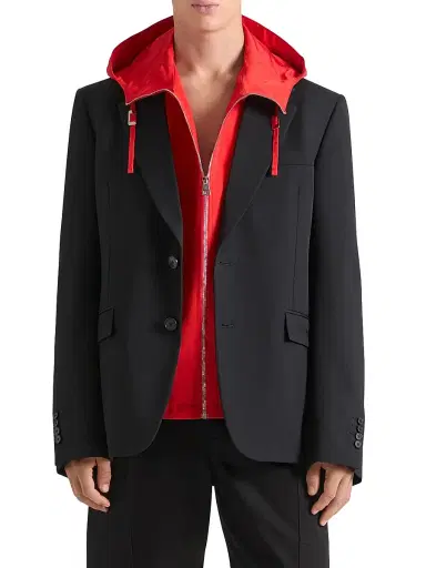Givenchy Men's Single-Breasted Regular Jacket in Wool - Black - Size 48 | Thumbnail 2