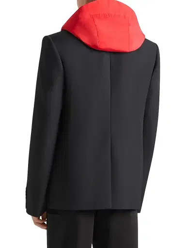 Givenchy Men's Single-Breasted Regular Jacket in Wool - Black - Size 48 | Thumbnail 3